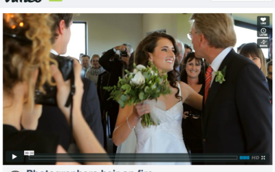 Photographers hair catches alight at wedding – Yes that's me!